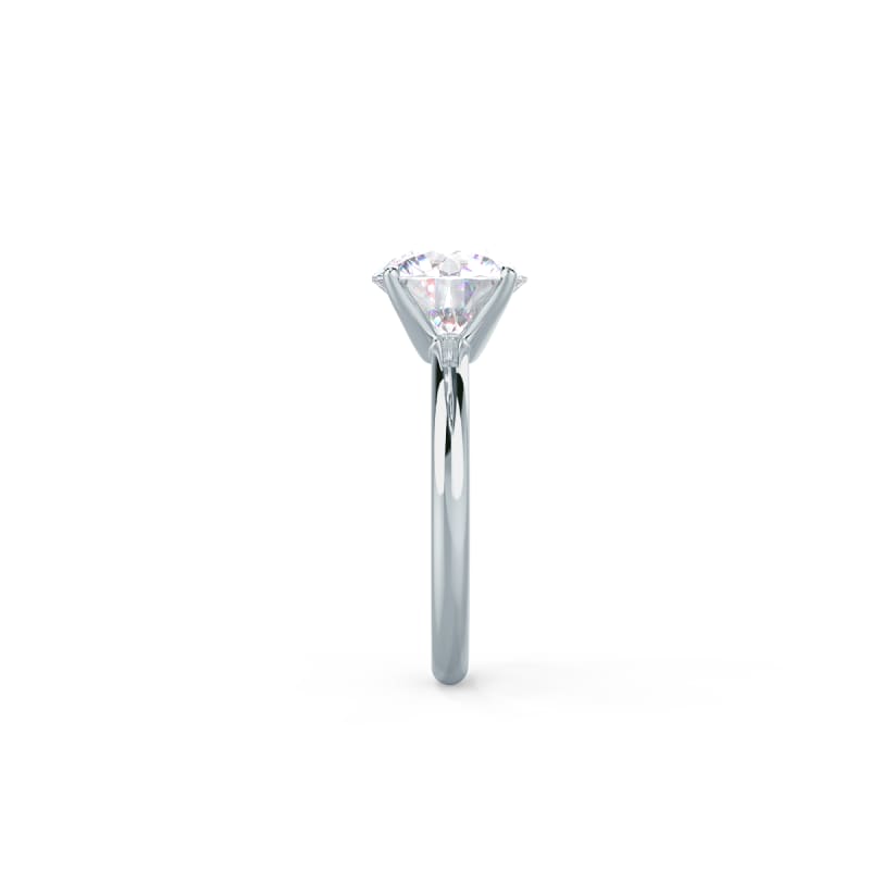 2.25ct Round Four Prong Moissnaite Diamond Engagement Ring In 14K Solid Gold