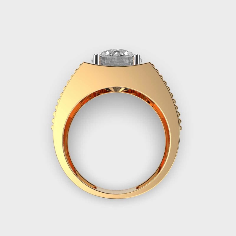 3.0CT Round Diamond Solitaire Men's Jewelry Rings Unique