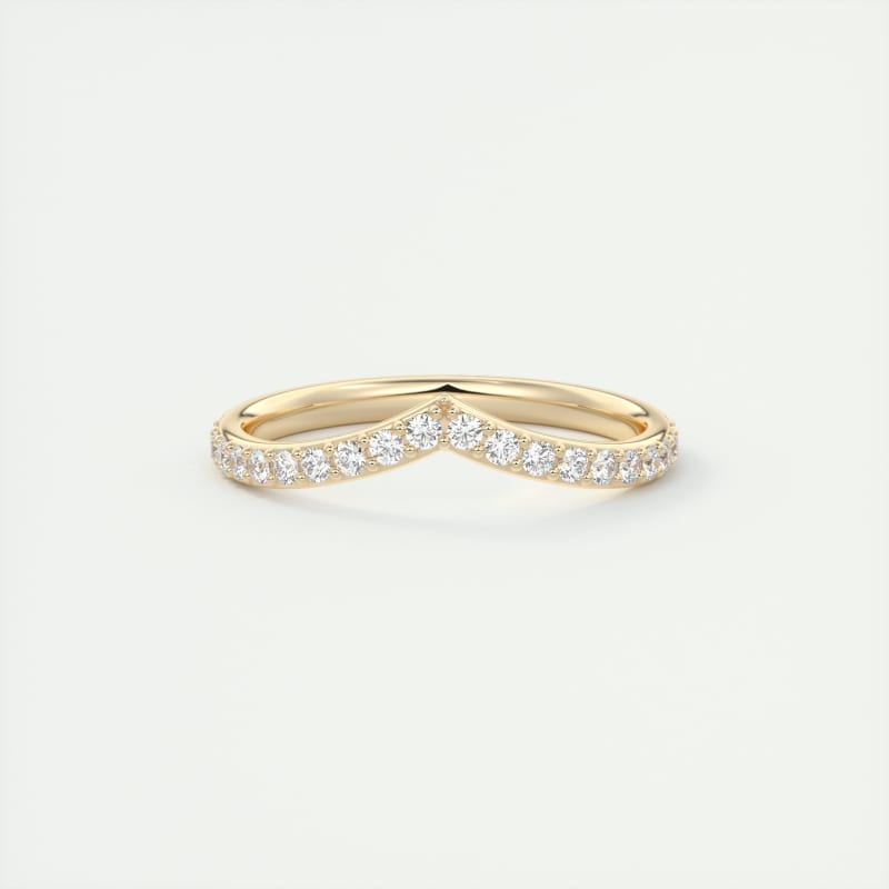 0.80CT Round Curved Full Eternity Unique Wedding Band