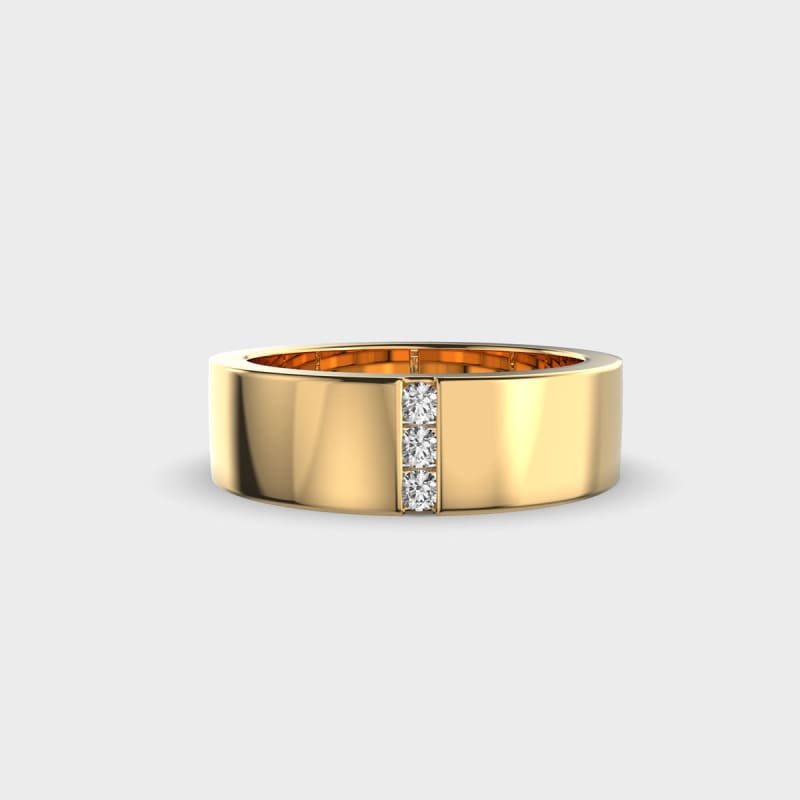 Round Cut Men's Unique Wedding Bands