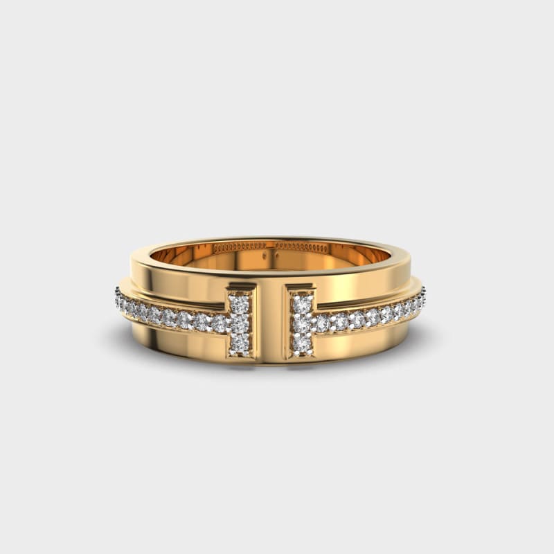 Round Cut Unique Men's Wedding Ring For Him