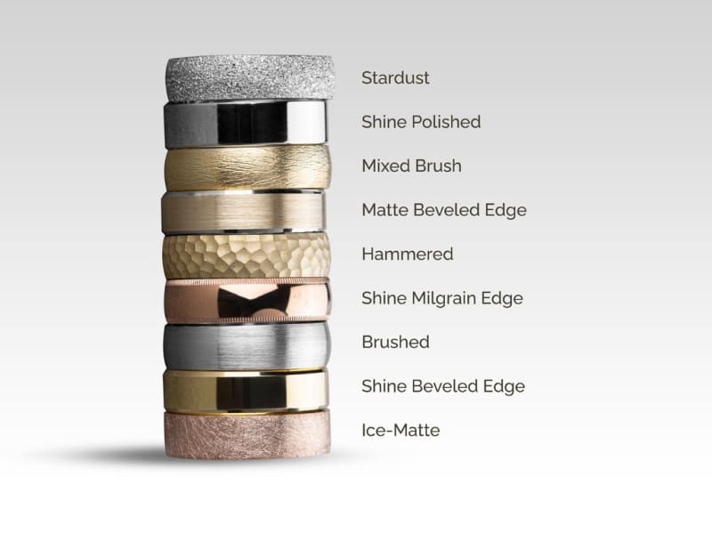 3.0MM Dome Wedding Hammered Band For Women in Solid Gold