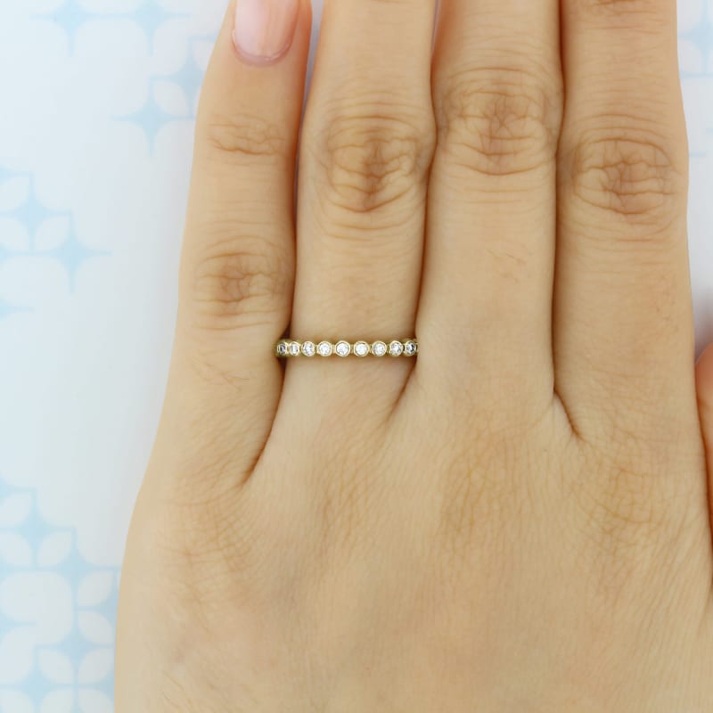 Round Brilliant Cut Full Eternity Bazel Setting Wedding Band