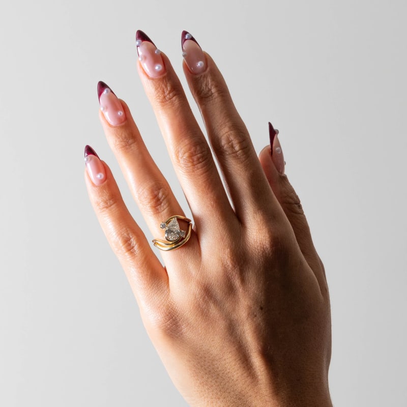 14K-18K Solid Gold Curved Matching Wedding Band