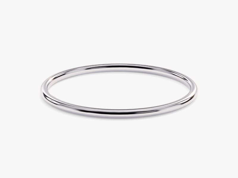 1.0MM Solid Gold Thin Wedding Band For Her, Stacking Band