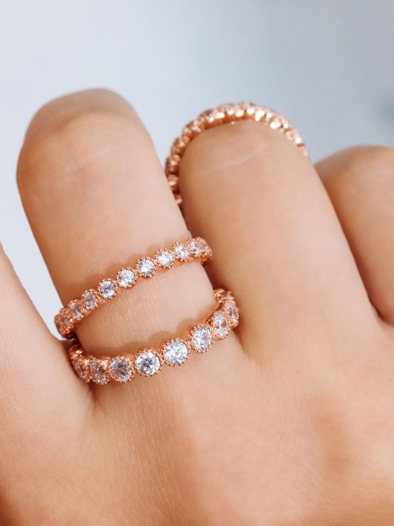 2.00 - 2.50 MM Round Brilliant Cut Bezel Set Vintage Wedding Band