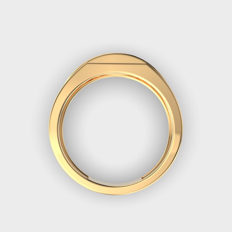 0.70 TCW Round Diamond Pave Men's Wedding Band
