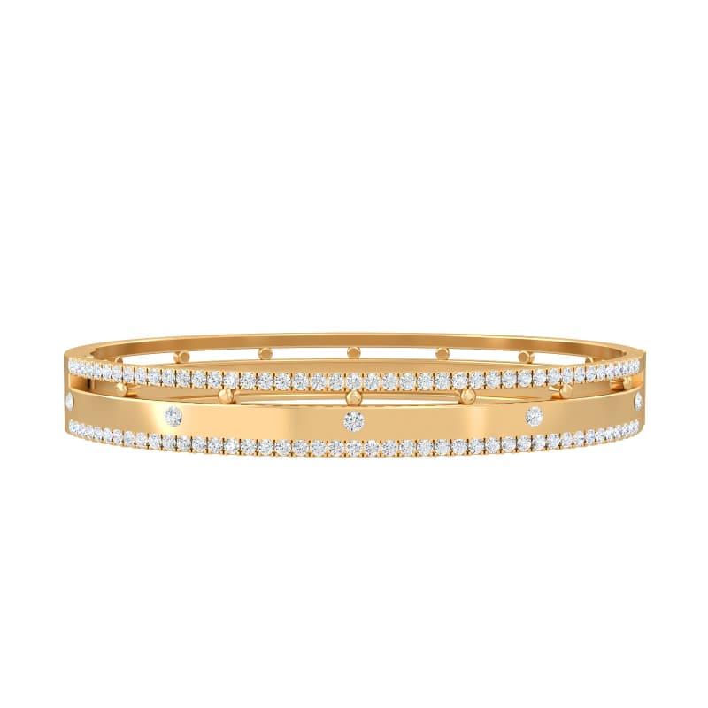 Round Cut Classic Statement Bangle Bracelet For Her