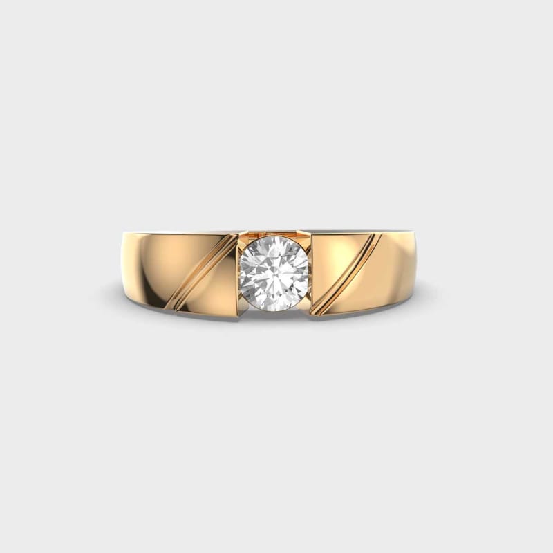 0.50 CT Round Cut Solitaire Engagement Ring For Him