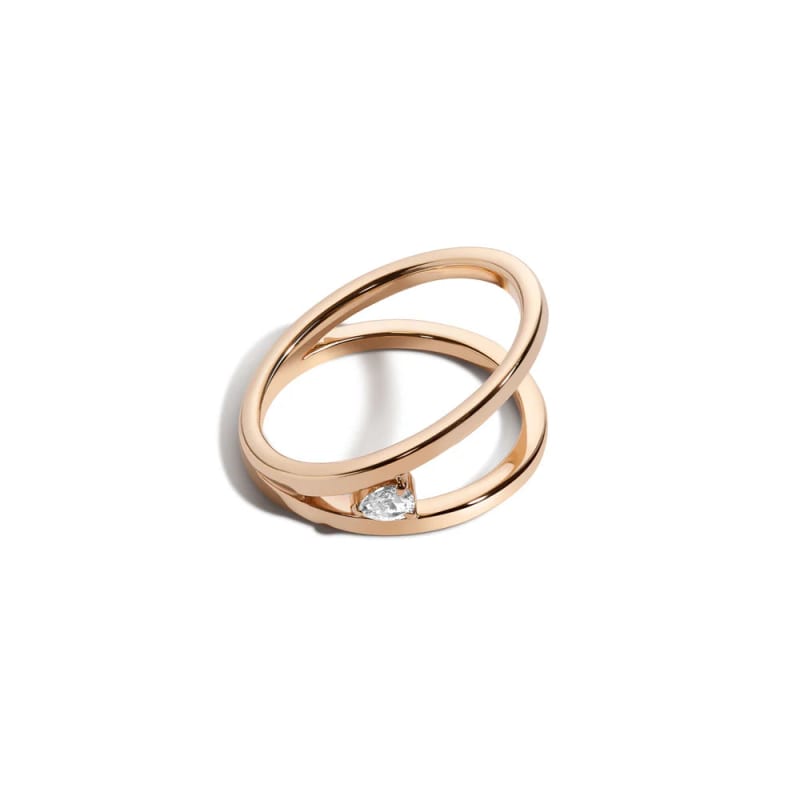 0.10CT Pear Cut Diamond V Shape Unique Wedding Band