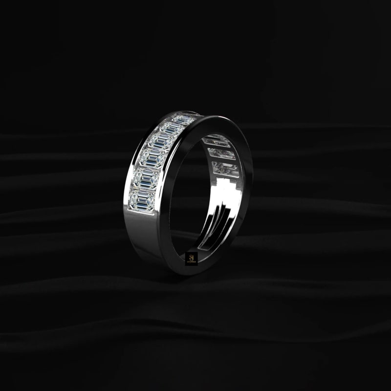 Channel Set Round Diamond Eternity Wedding Band RG1322