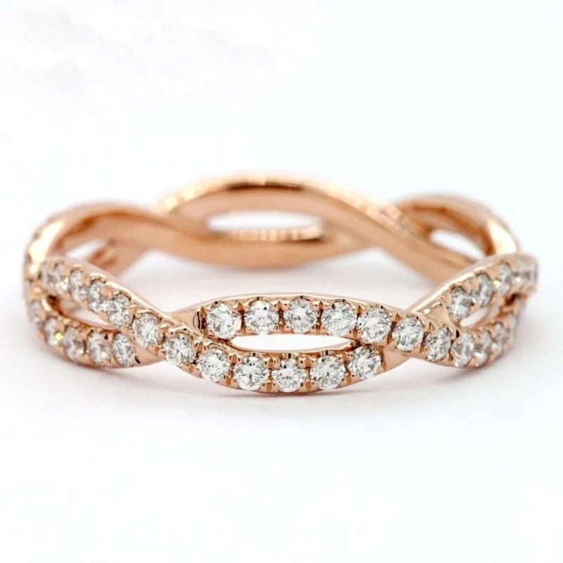 Round Cut Lab Grown Diamond Wedding Band