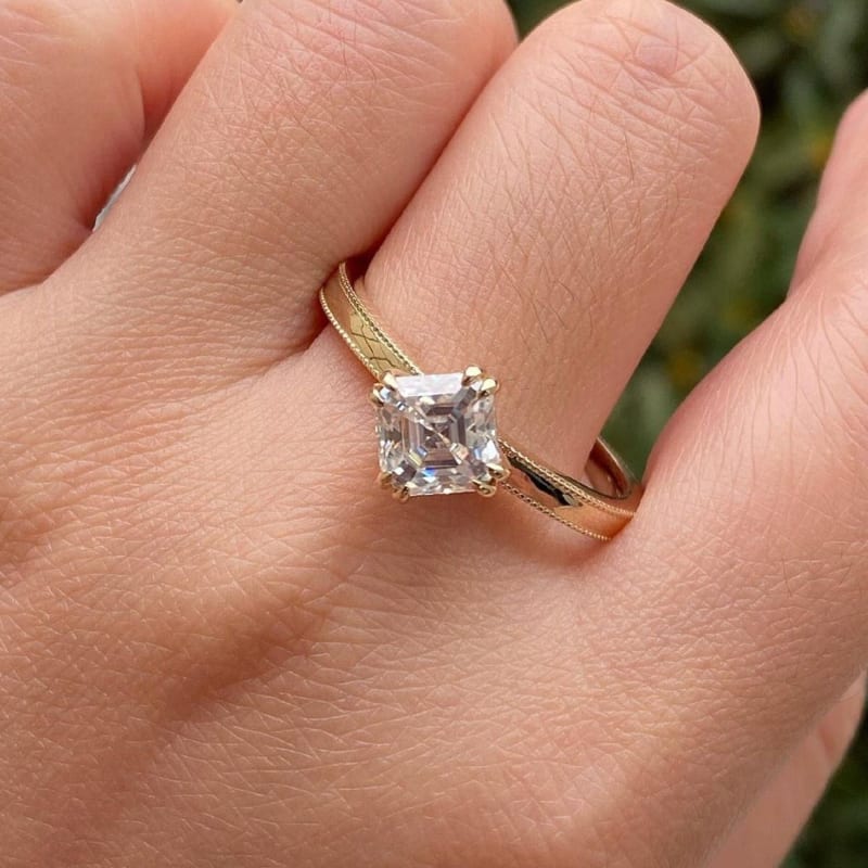 Asscher Cut Engagement Ring