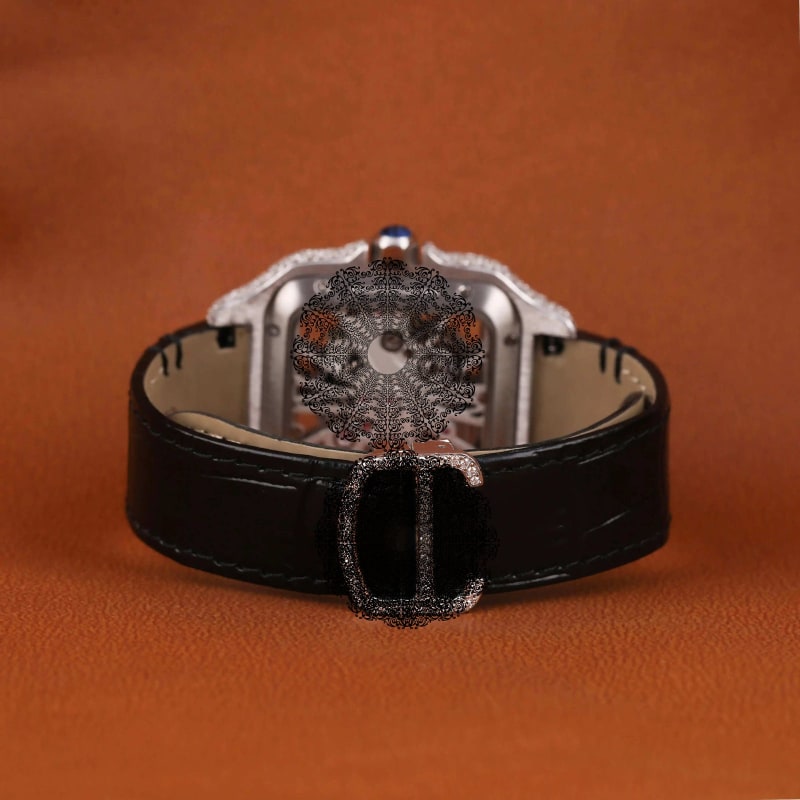 Cartier Santos Skeleton Noctambule Rose Gold Mechanical C-130
