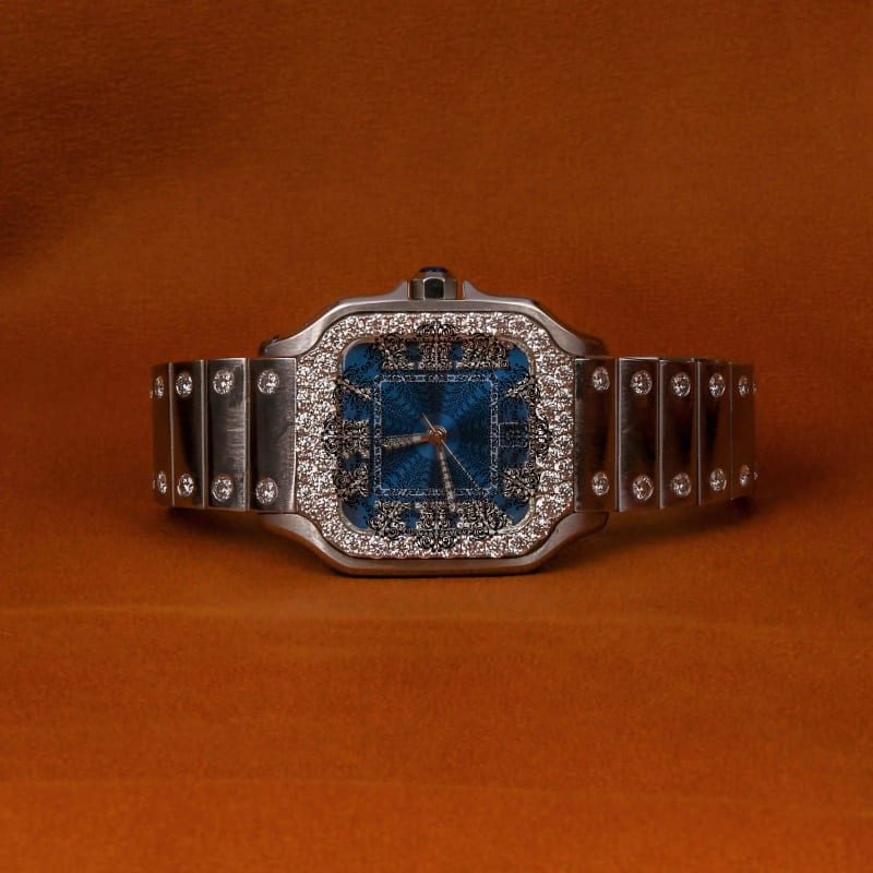 Cartier Santos Gradient Deep Blue Sunburst Dial Edition C-131