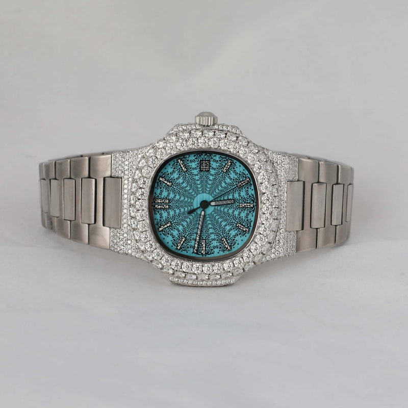 Patek Philippe Aquanaut Steel Blue Embossed Dial P-111