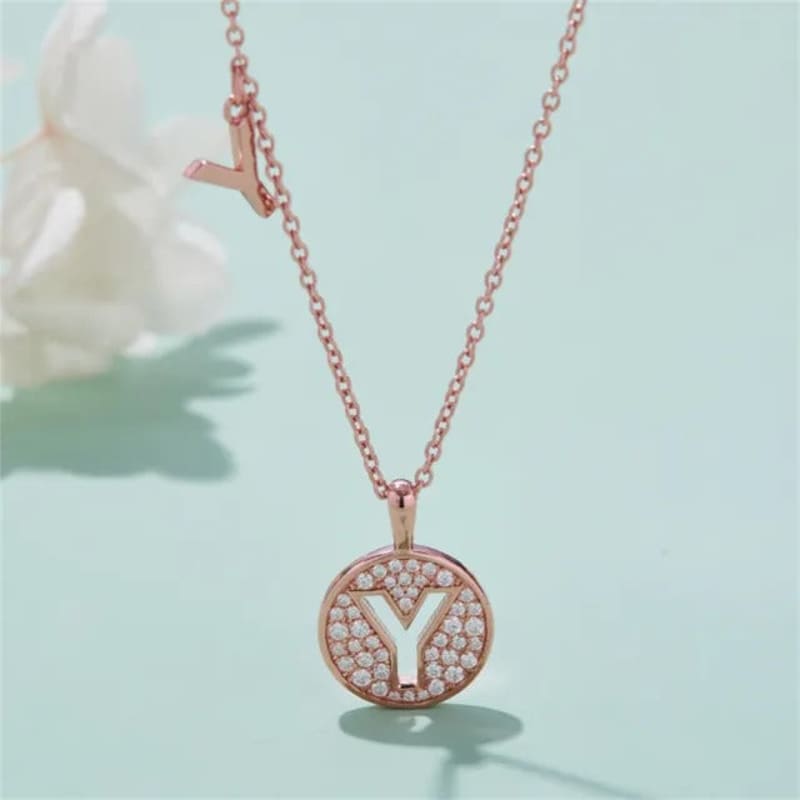 - Y - Letter Moissanite Diamond Necklace for Women