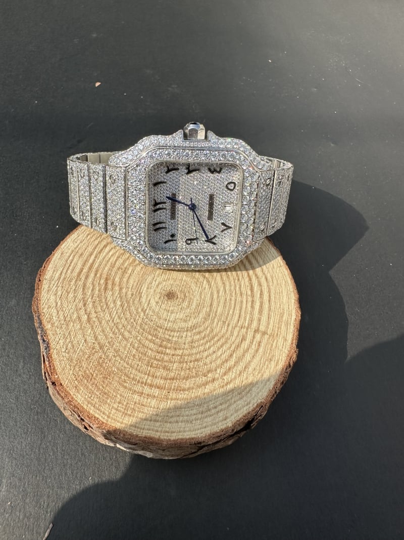 Cartier Santos Custom Spiked Diamond Rose Gold Atelier Edition