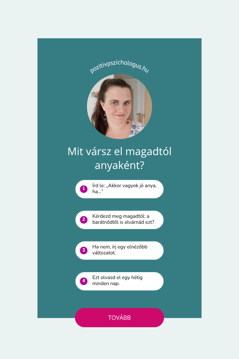Mit vársz el magadtól anyaként? Négy lépés: írd le, mihez méred magad, nézd meg a barátnőd szemével, írj elnézőbb változatot, olvasd egy hétig.
