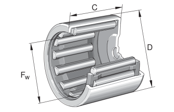 BK1412-A Drawn cup needle roller bearing closed end