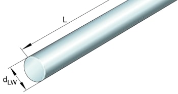 W14X6000-0001-EWL-H6 Shaft,metric dimension