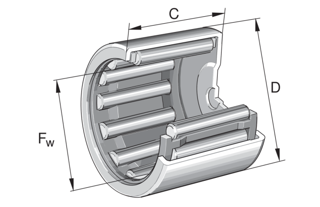 BK3520-A Drawn cup needle roller bearing closed end