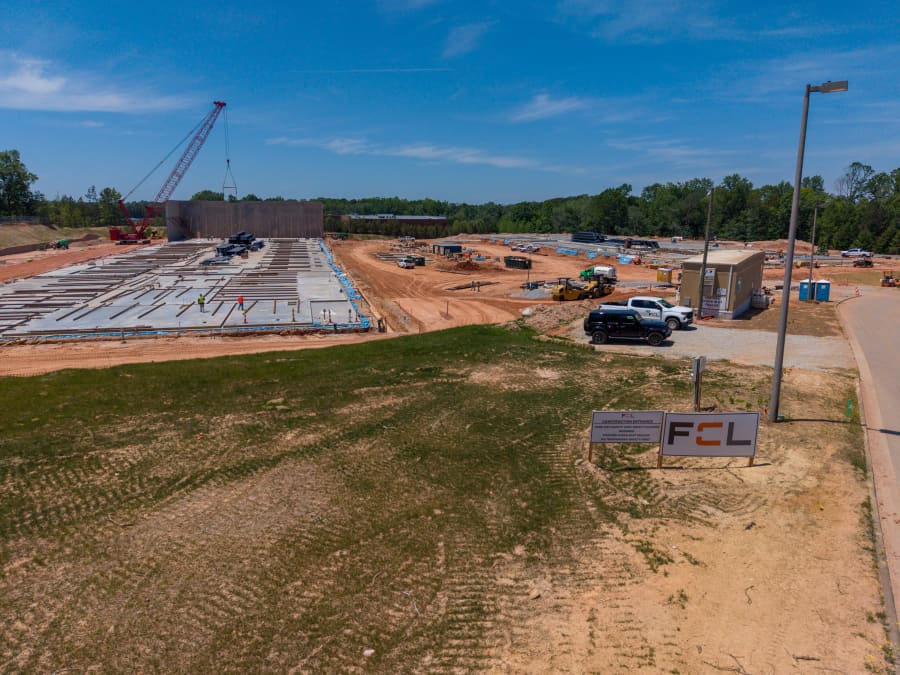 Construction progress example