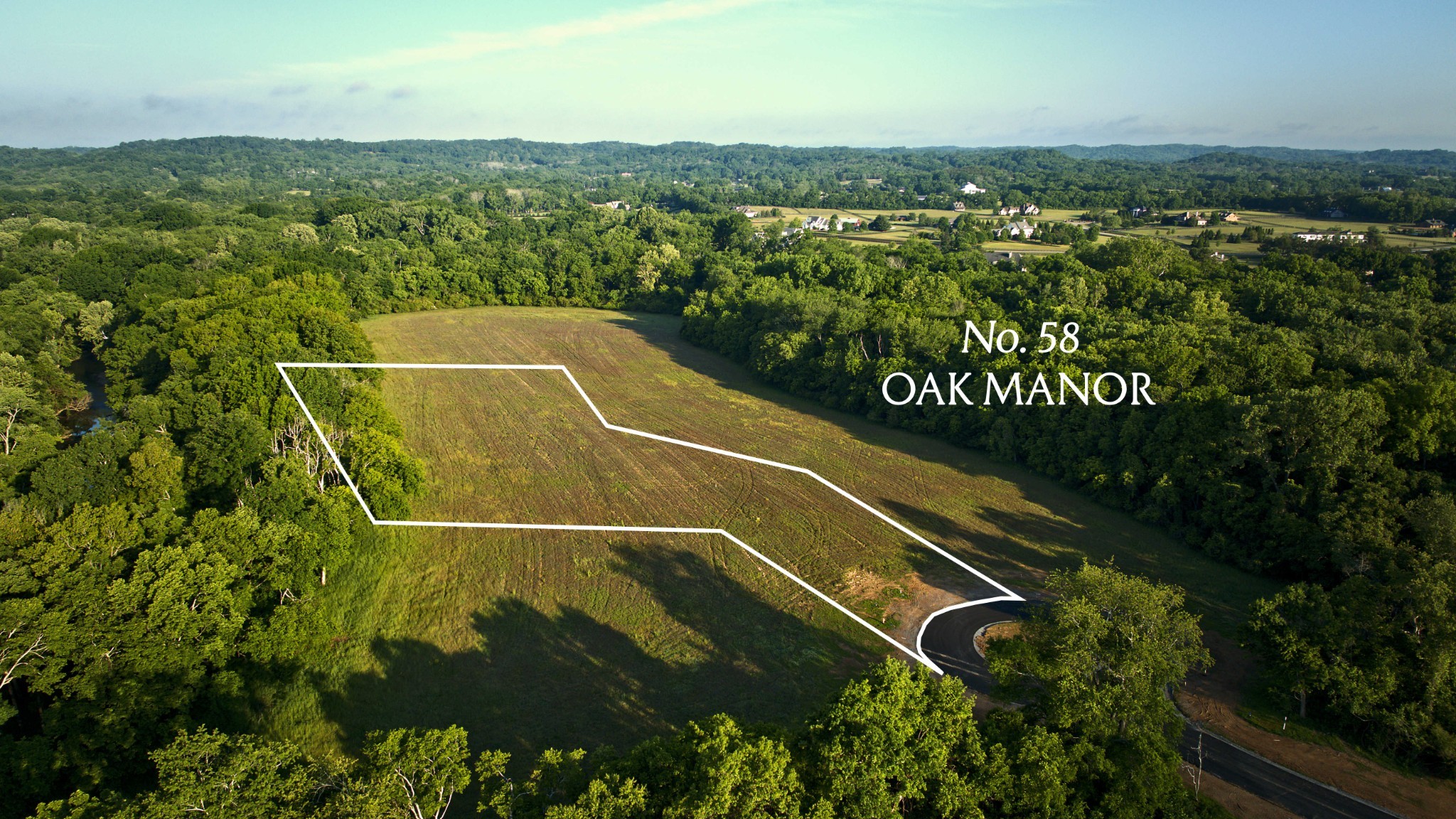 Aerial view of estate at 5623 Hillsboro Pike, Nashville, TN