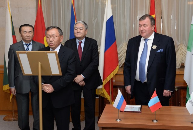 Speech of the Chief of the Staff of the Office of the President Mr. Puntsag Tsagaan during the ceremony of giving the order of the Polar Star to the IIB's Chairman of the Board Nikolay Kosov
