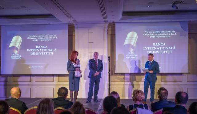 IIB again awarded for contribution to development of Romania’s corporate bonds market