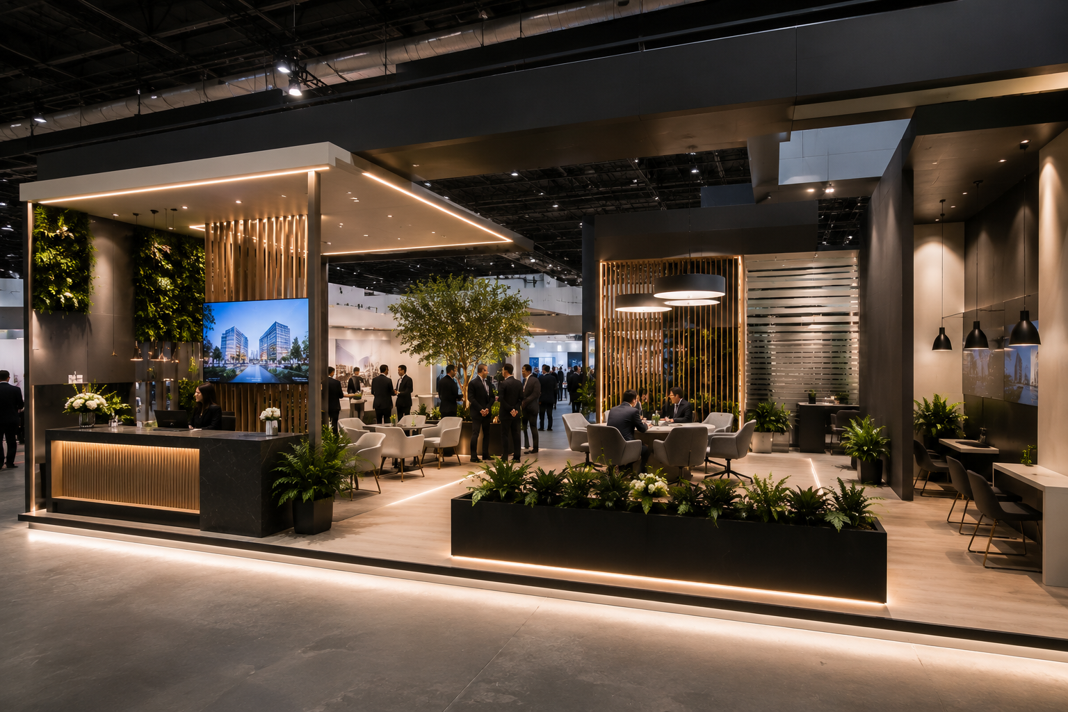 Detailed view of exhibition stand lead generation area