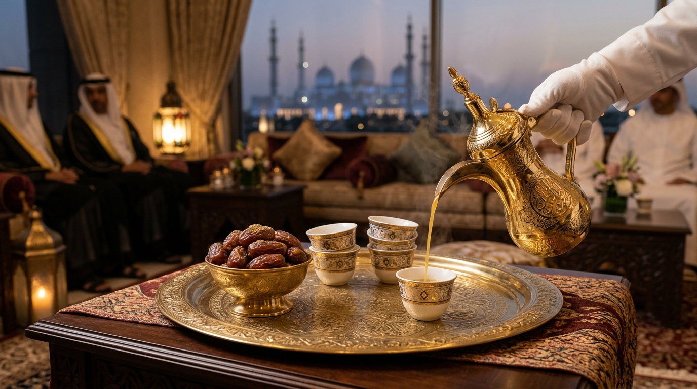 Traditional Emirati Gahwa Coffee Service Abu Dhabi Events