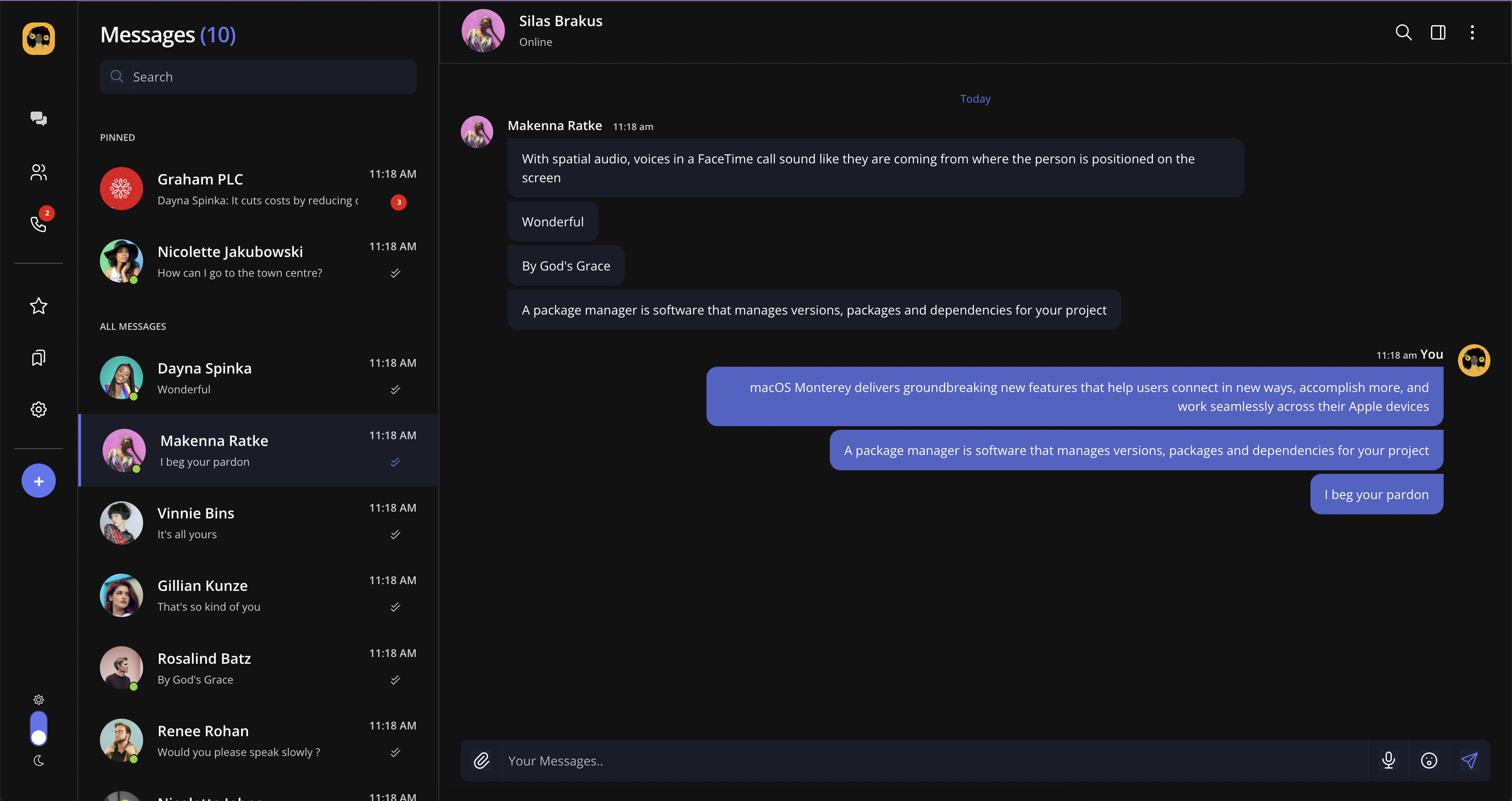 Messagez is a demo redesign of the Messenger App.