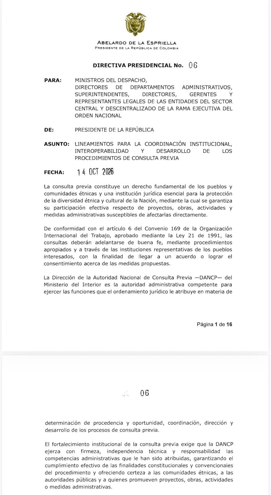 Directiva Pag. 1