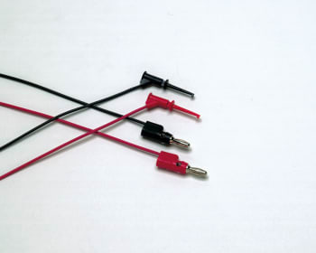 Testledningsett med mikrohake, 90cm PVC-isolerte ledninger