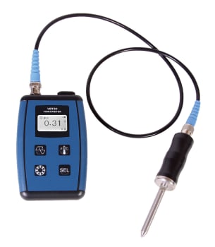 Portabelt vibrasjons- og temperaturinstrument