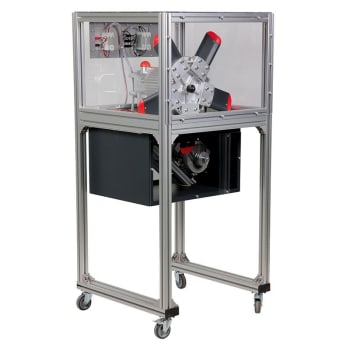 400W vindturbin med 5 blad i en ramme på hjul. 3-fase