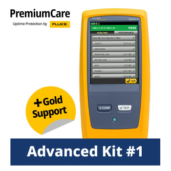 DSX2-5000QI/G INT, Kabeltester for Kobber, MM og SM Fiber med tilb. + 1-års Premium Care Gullsupp.