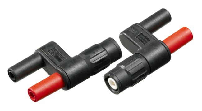 PM9082 Dobbel banan hun til BNC han adapter 2 stk.