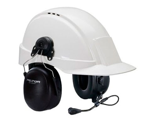 Headset med høy demping og J11-kontakt, hjelmfeste