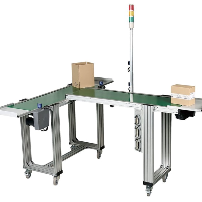 Industrielt transportbånd 2 stk med kommunikasjon