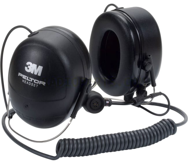 Headset med høy demping og J11-kontakt, nakkebøyle