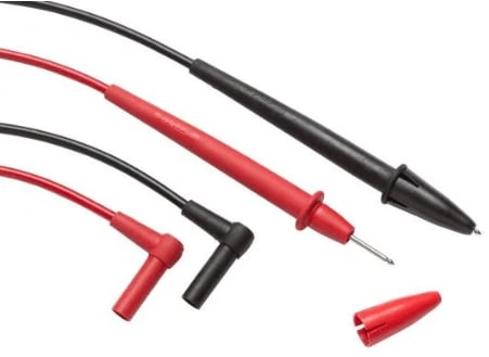 TL75-1 Testledningssett med Probe rød/sort PVC beskyttet