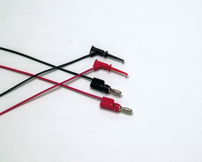 Testledningsett med mikrohake, 90cm PVC-isolerte ledninger