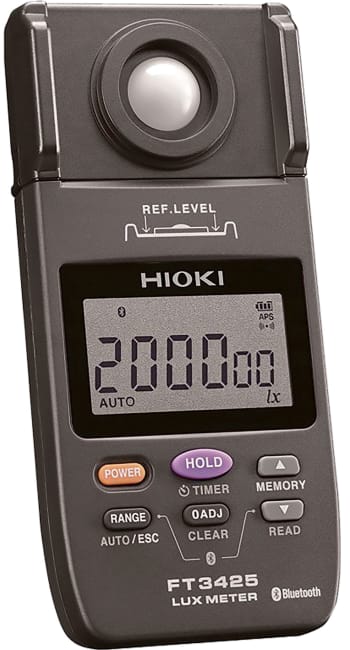 FT3425 Lux meter, med blåtann (kompatibelt med LED lys)