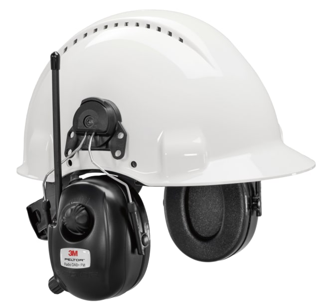 3M DAB+ FM-radio hørselvern hjelmfeste
