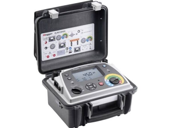 DLRO10HDX Microohm meter med kelvin klyper 3m