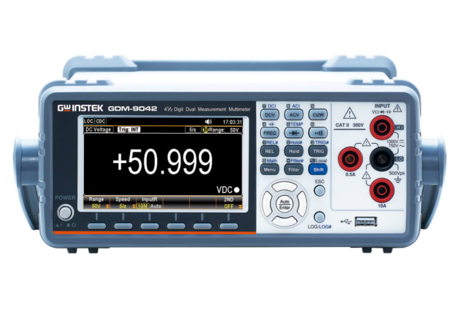 GDM-9042, Dobbel-Display Benkmultimeter, 50 000 Tellinger, USB