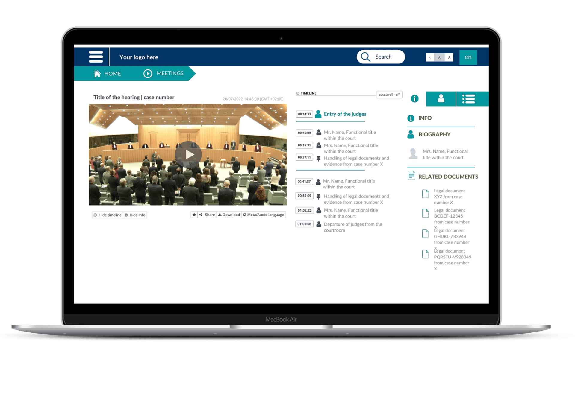 Arbor - Mockup - Representation of the  5