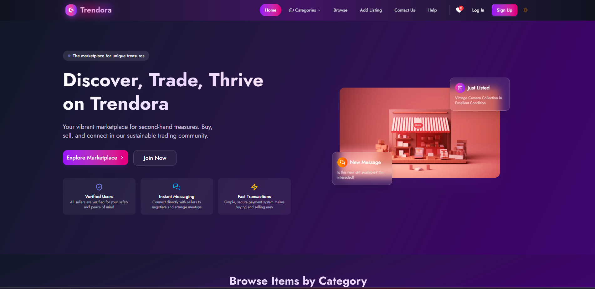 Trendora project preview
